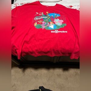 Disney Vibrant Red WDW Christmas Long Sleeve T-Shirt